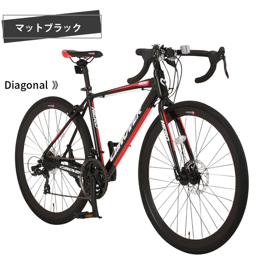 グラベルロードバイク 自転車 完成品出荷 / 置き配可能 700×28C 21段変速 アルミフレーム Fディスクブレーキ カノーバー CANOVER CAR-014-DC NERO｜f-select｜10