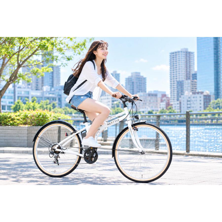 電動アシスト自転車 折りたたみ式 26インチ 完成品 3アシスト＆6段変速 砲弾型ライト 免許不要 ネクスタイル NEXTYLE E-Fold 26 NX-EF266 | NEXTYLE | 12