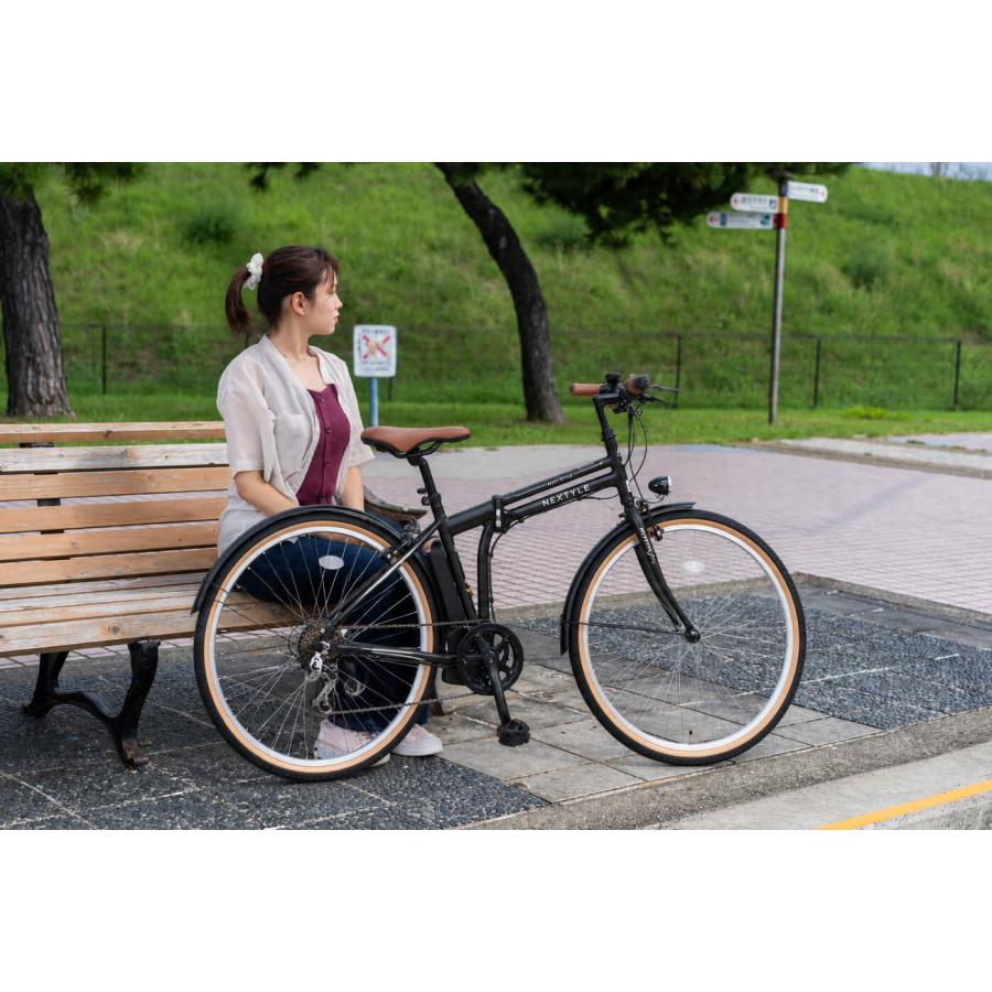 電動アシスト自転車 折りたたみ式 26インチ 完成品 3アシスト＆6段変速 砲弾型ライト 免許不要 ネクスタイル NEXTYLE E-Fold 26 NX-EF266 | NEXTYLE | 14