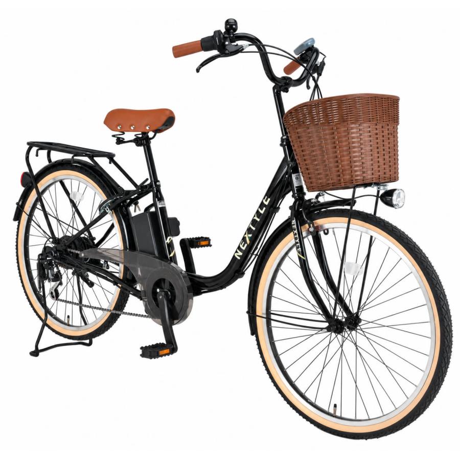 電動アシスト自転車 26インチ 完成品 3アシスト＆6段変速 砲弾型ライト リアパイプキャリア 両立スタンド ネクスタイル NEXTYLE E-City 26 NX-ET266 | NEXTYLE | 12