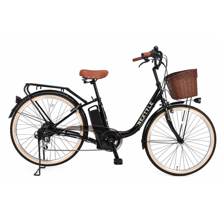 電動アシスト自転車 26インチ 完成品 3アシスト＆6段変速 砲弾型ライト リアパイプキャリア 両立スタンド ネクスタイル NEXTYLE E-City 26 NX-ET266 | NEXTYLE | 11