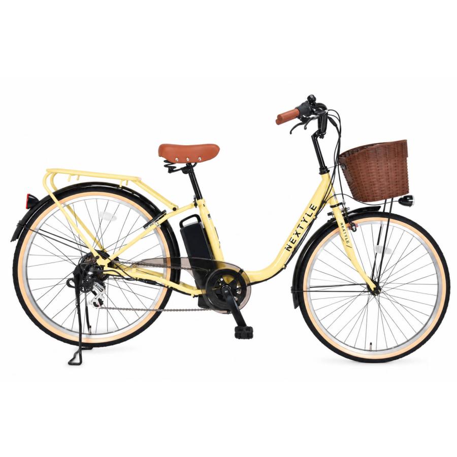 電動アシスト自転車 26インチ 完成品 3アシスト＆6段変速 砲弾型ライト リアパイプキャリア 両立スタンド ネクスタイル NEXTYLE E-City 26 NX-ET266 | NEXTYLE | 13