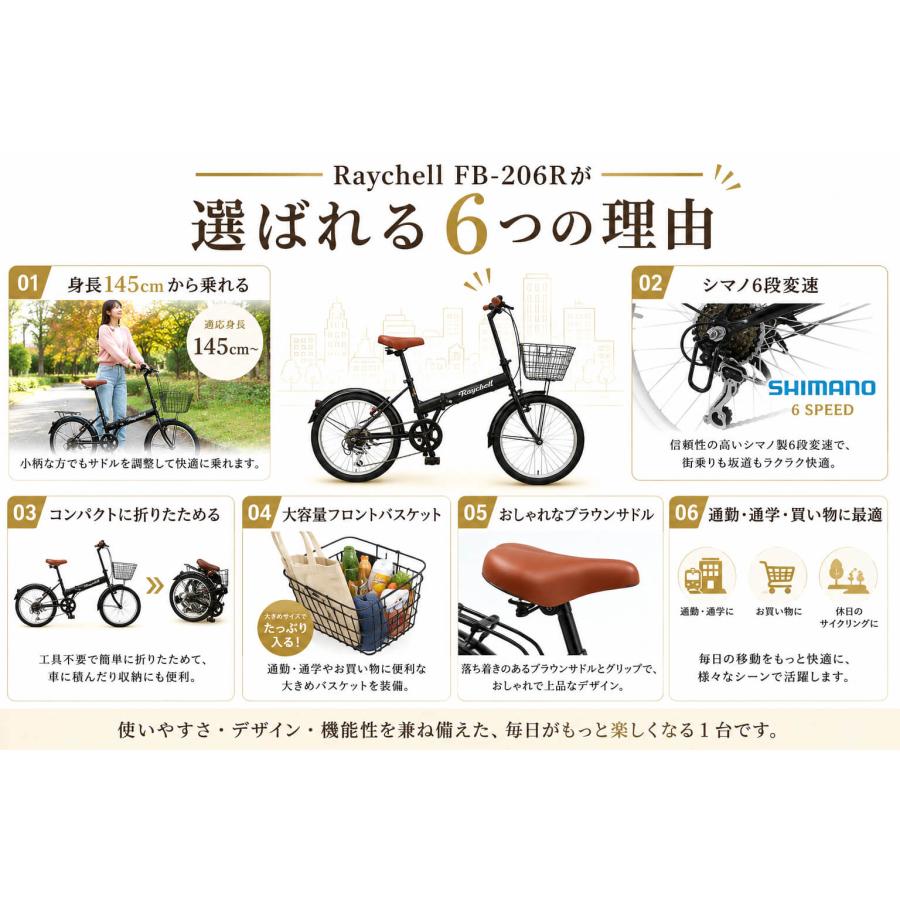 オオトモ 完成品 折りたたみ自転車 20インチ 組立済 カゴ・泥除け付き