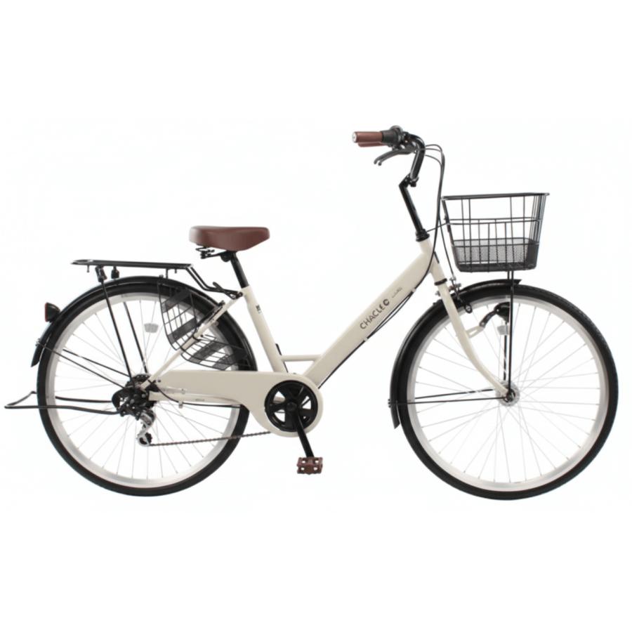 完成品 組立済 自転車 26インチ 27インチ パンクしないエアレスタイヤ チャクル ルヴェイル 6段変速 オートライト リアキャリア 両立スタンド CHACLE LUVIEL | オオトモ | 05