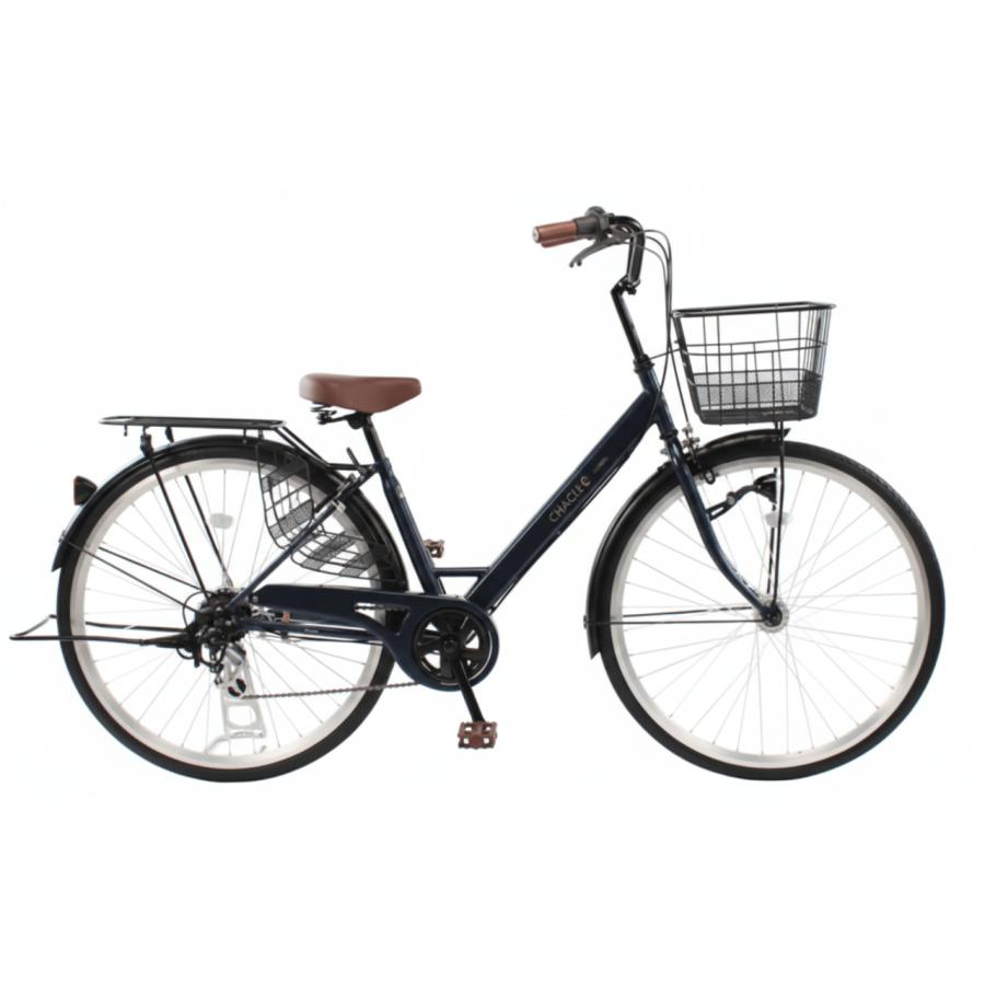 完成品 組立済 自転車 26インチ 27インチ パンクしないエアレスタイヤ チャクル ルヴェイル 6段変速 オートライト リアキャリア 両立スタンド CHACLE LUVIEL | オオトモ | 06