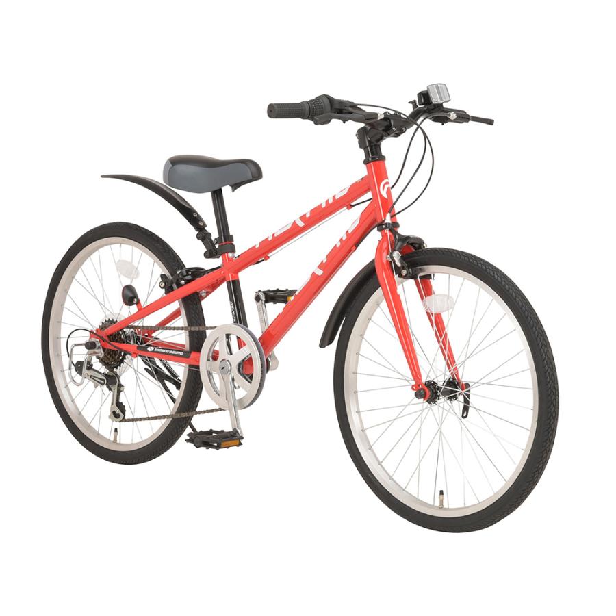 子供用自転車 クロスバイク 完成品出荷 / 置き配可能 24インチ 泥除け・ライト・カギ付き シマノ6段変速 ネクスタイル NEXTYLE  NX-JC002