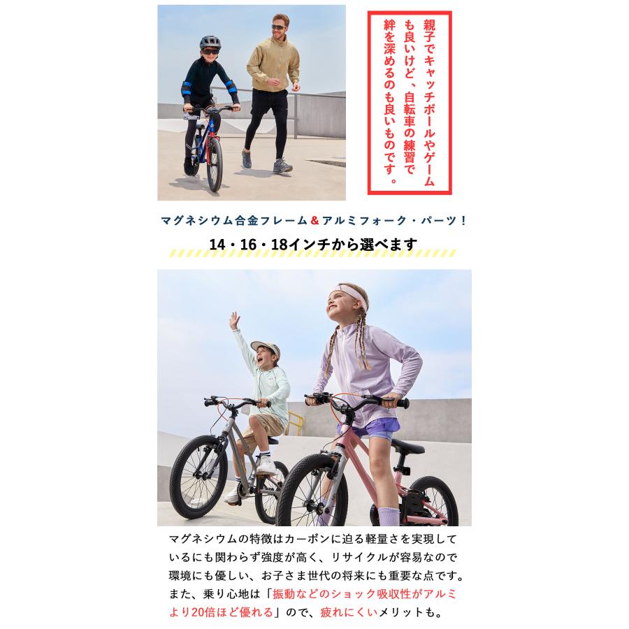 オオトモ 完成品 キックバイク兼子供用自転車 14インチ マグネシウム