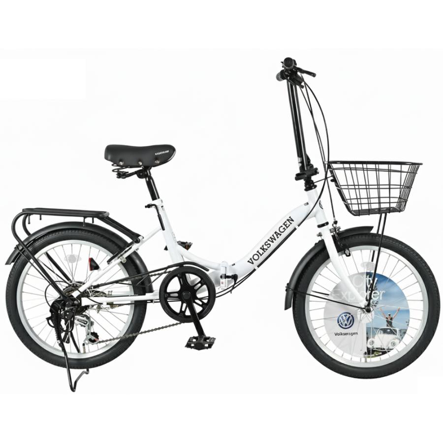 フォルクスワーゲン（Volkswagen） 完成品 カゴ付き折りたたみ自転車