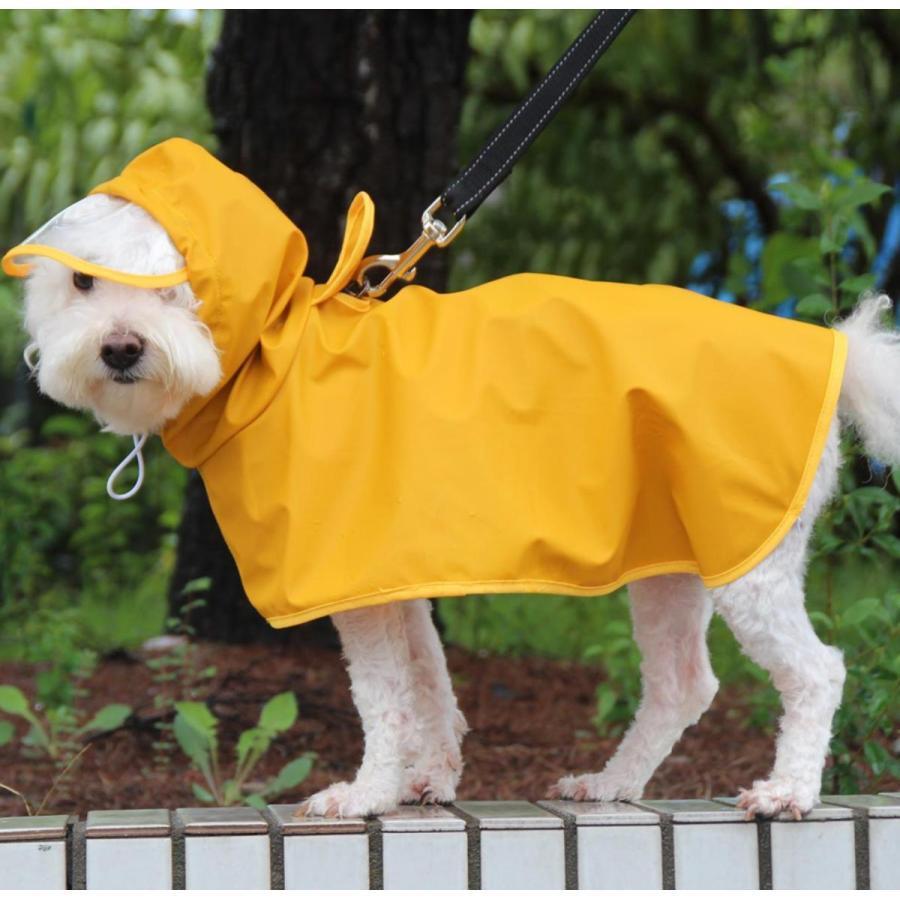 犬用レインコート 犬レインコート ポンチョ型 ドッグウェア 犬カッパ 雨具 腹当て 透明フード付き ダックスフント 雨対策 散歩 M~8XL お出かけ｜f-shop-r｜08