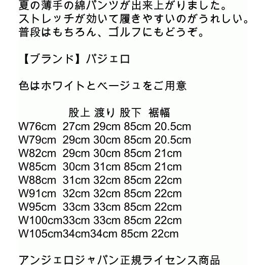 コットンパンツ パジェロ W82-91cm 綿パンツ 21-5304-07 メンズ