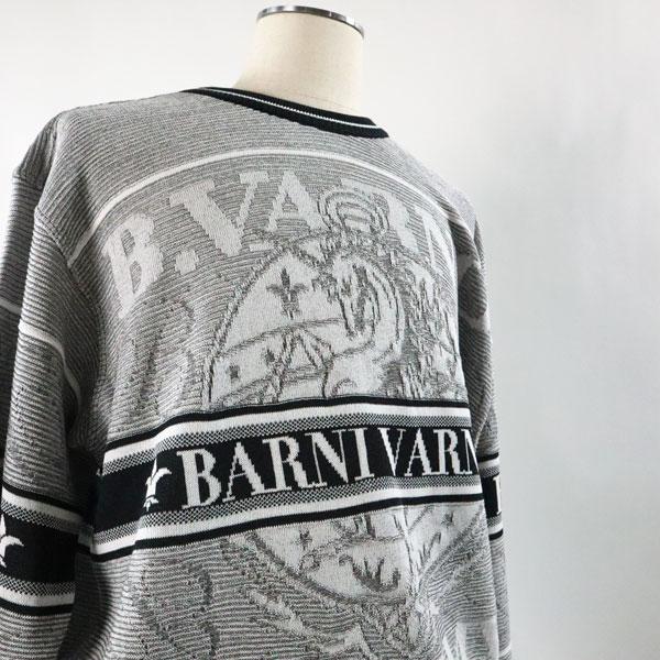 バーニヴァーノ Lサイズ 半袖サマーセーター BARNI VARNO バーニヴァーノ ユニコーン ジャガード クルー