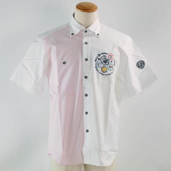 最大の割引 Sshsh M Bss Jsh3708 52 バーニヴァーノ Mサイズ 半袖シャツ カジュアル メンズ ピンク Varno Barni 街の洋服屋フタバ ss 60代 50代 40代 30代 新作 希少 1点物 カジュアル メンズ ピンク ジーンズスタイル シャツ カジュアル シャツ