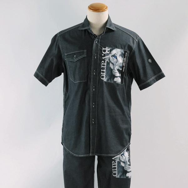 半袖シャツ上下セット バーニヴァーノ Mサイズ BSS-KSH4004-9 40代 50代 60代 1点物 メンズ ズボン 春 夏 セットアップ SET UP 上下 半袖シャツ上下セット バーニヴァーノ Mサイズ BSS KSH4004 40代 50代 60代 1点物 メンズ ズボン セットアップ SET UP 上下