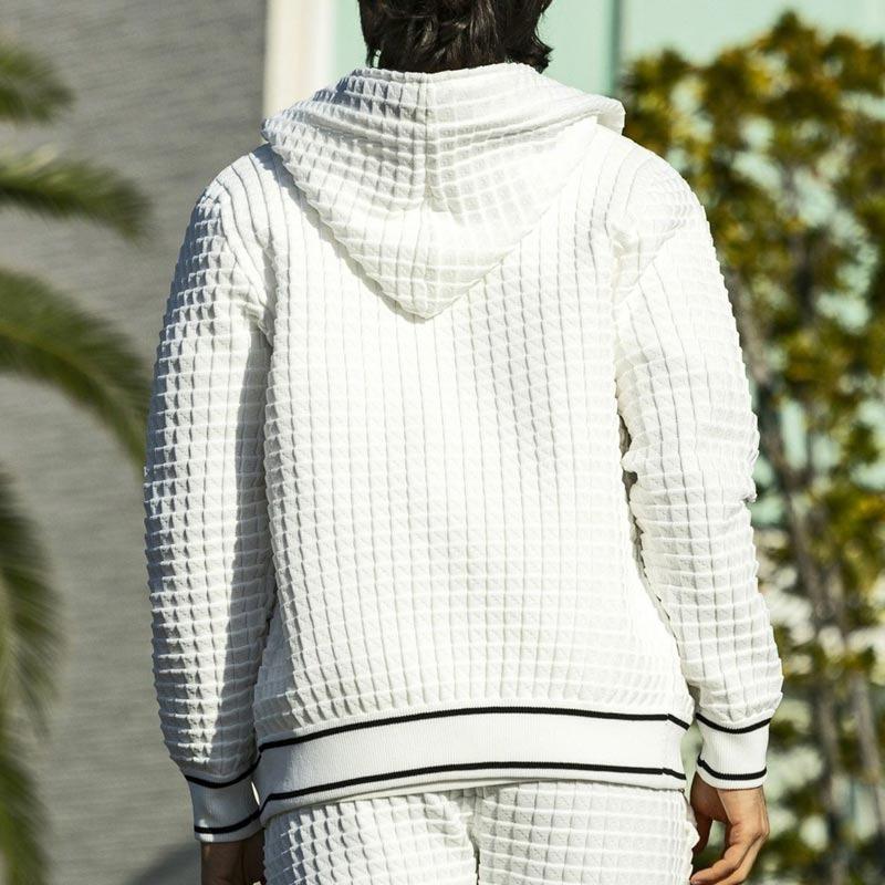 1PIU1UGUALE3 RELAX 上下セット スクエアパターンニット