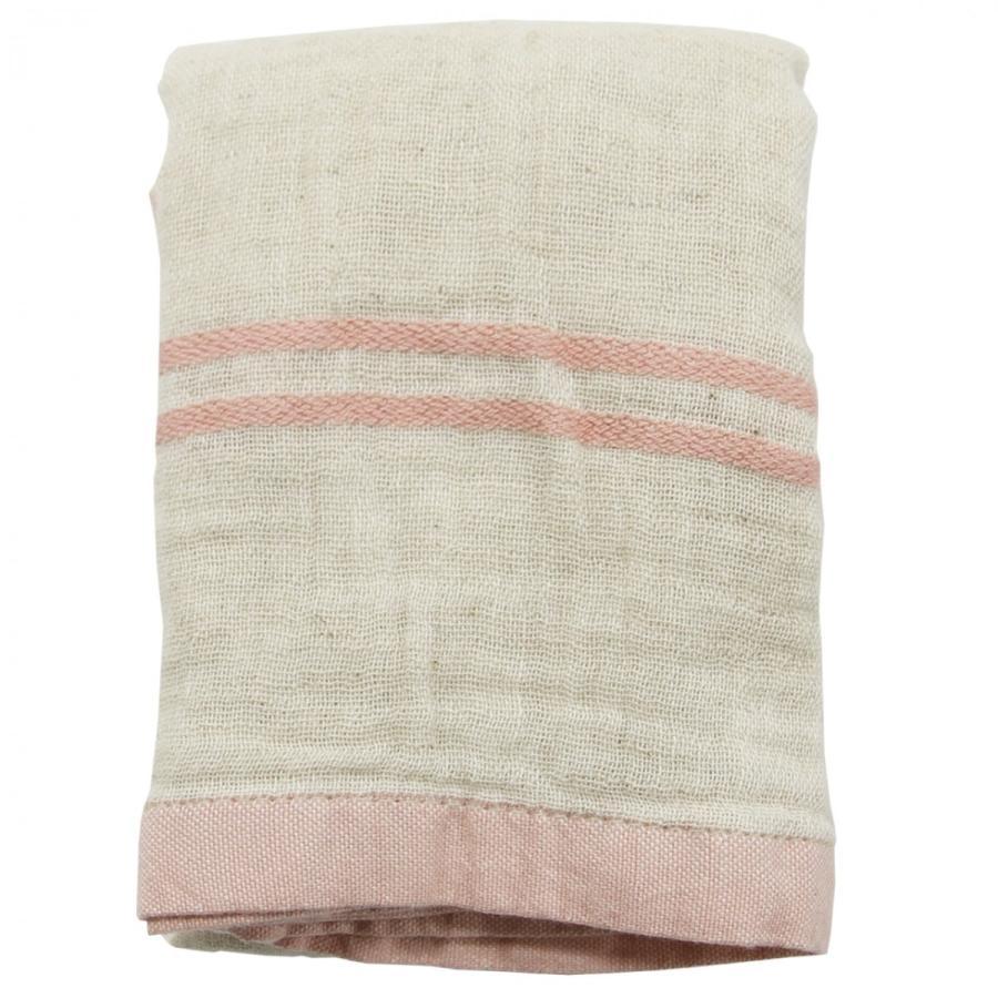 リネン コットン フェイスタオル 麻 ボーダー ピンク サムディ |  | 02