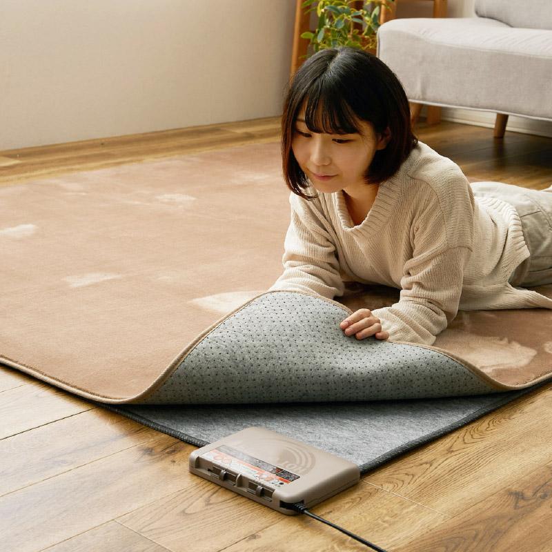 ワタナベ工業 日本製 ホットカーペット 2畳 本体 消臭タイプ 足元暖房