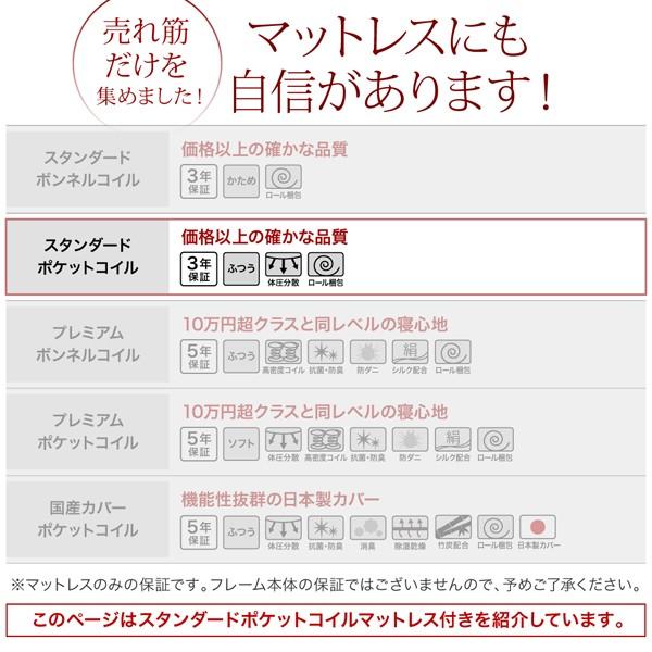 将来分割して使える・大型モダンフロアベッド LAUTUS ラトゥース スタンダードポケットコイルマットレス付き キング(SS+S)｜f-syo-ei｜09