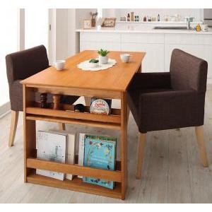 オンラインストア販売中 シェルフ付 伸縮式ダイニングセット 3点セット