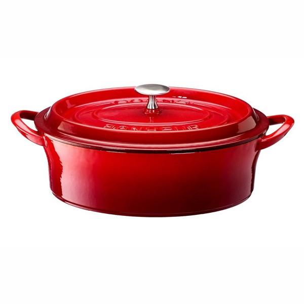 ボン・ボネール ココットオーバル26cm レッド  【× 3個】