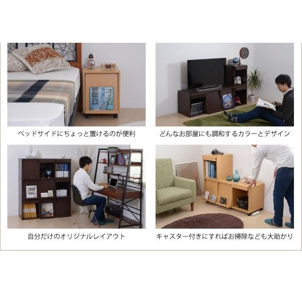 ボックス3P3個組 キャスター付き フラップラック 本棚 ディスプレイラック ディスプレイ収納 ディスプレイ本棚 フラップ 【収納箱】 フラップ本棚