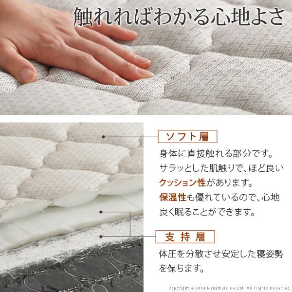 26【新品未使用】 フランスベッド ライト・棚付きベッド-ウォーレン- ダブル マルチラススーパースプリングマットレスセット 【YW2322562514】(81677円)