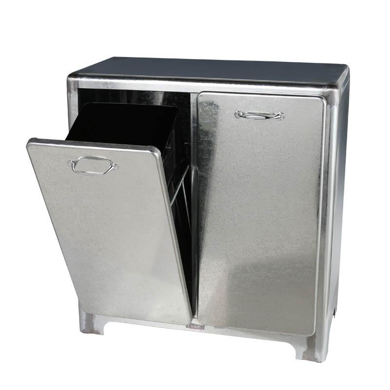 2 DOORS TRASH CAN GALVANIZED 2 ドア トラッシュ カン DULTON ダルトン ゴミ箱 大容量 24l ダストボックス 屑入れ 分別 キッチン オフィス アンティーク DOORS TRASH CAN ダストボックス GALVANIZED ドア トラッシュ ゴミ箱 キッチン