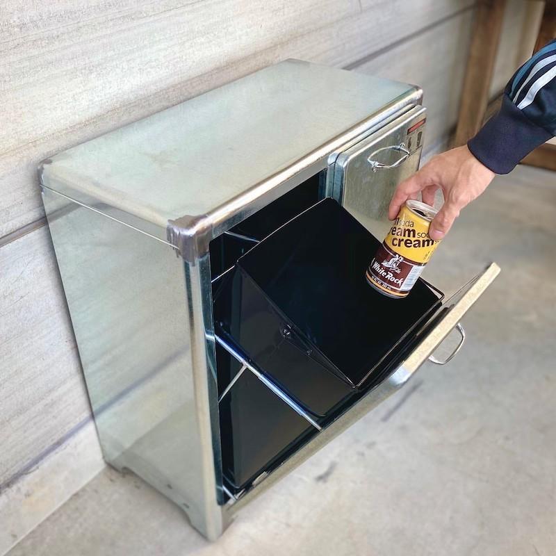 2 DOORS TRASH CAN GALVANIZED 2 ドア トラッシュ カン DULTON ダルトン ゴミ箱 大容量 24l ダストボックス 屑入れ 分別 キッチン オフィス アンティーク DOORS TRASH CAN ダストボックス GALVANIZED ドア トラッシュ ゴミ箱 キッチン