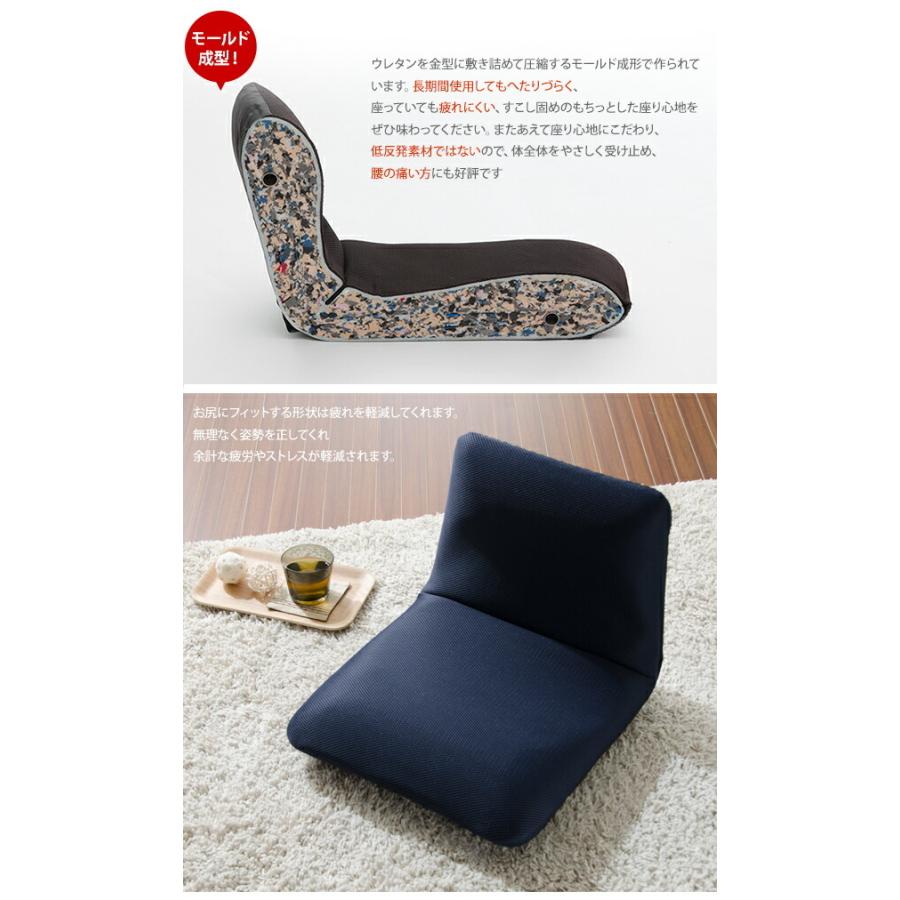 日本製 座椅子 デザイナーズ コンパクト リクライニング座椅子 リラックスチェア 姿勢 背すじ サポート 腰痛 疲れにくい座椅子 リクライニングチェア Sサイズ｜f-syo-ei｜14