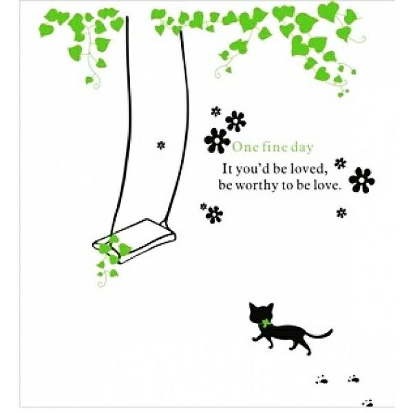 驚きの値段 カントリー 北欧 かわいい おしゃれ 50 70cm ブランコ キャット 壁ステッカー ウォールステッカー レトロ 壁紙ステッカー 壁シール インテリア ウォールステッカー お選びください お選びください Www We Job Com