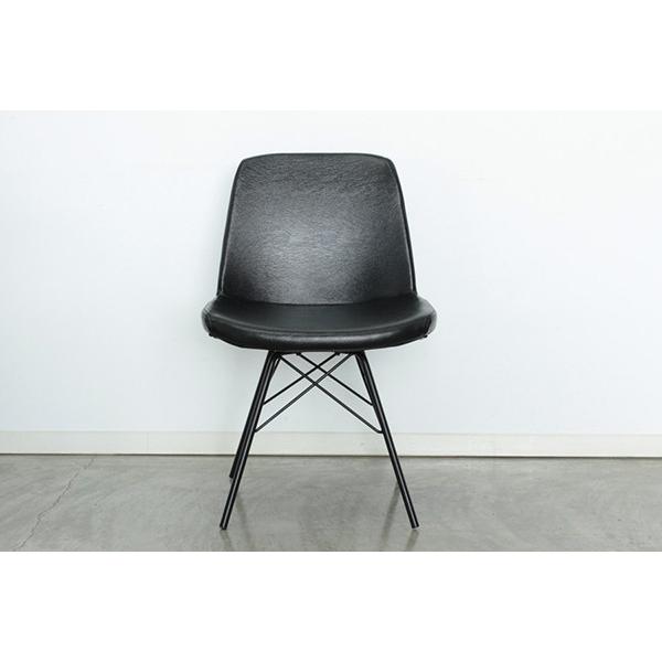 ダイニングチェア ブラック 合成皮革 チェア カフェチェアー