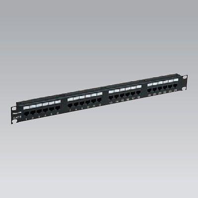 パナソニック　モジュラ型パッチパネル　110タイプ　24ポート　ブラック　ＣＡＴ5Ｅ　ＮＲ21325Ｂ