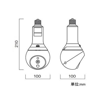 ロボットカメラ　《ＰｌｕｇＩｎＣａｍ　ＲＯＢＯＴ》　360°オートトラッキング　屋内用　Ｅ26口金　ＰＩＣ−360