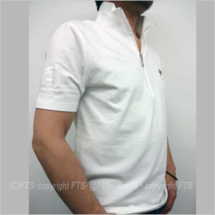 Be Ambition ジップアップ 半袖ｔシャツ 半袖ポロシャツ メンズ スカル エンボス柄 ドクロ 立体 春夏 白 おしゃれ カッコいい ブランド Bfa w Fts メンズ通販 モテ系 ちょいワル 通販 Yahoo ショッピング