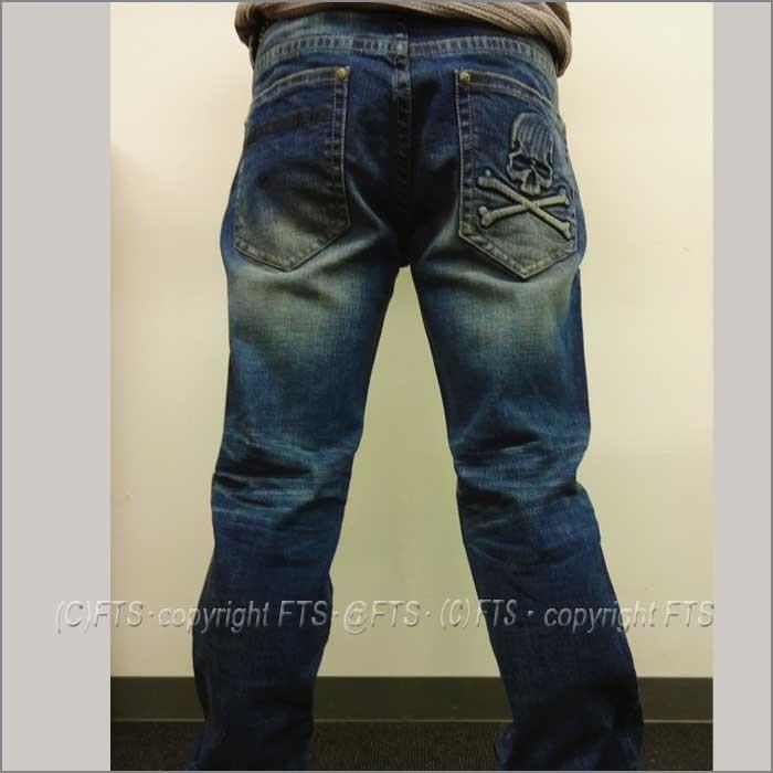 Be Ambition ビーアンビション ジーンズ デニム メンズ スカル刺繍