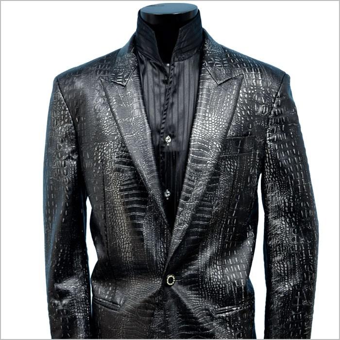フェィクレザージャケット 合皮ジャケット パイソン柄ジャケット パイソン柄加工 ヘビ柄 黒ブラック メンズ ブランド おしゃれ Dp80 04b Fts メンズファッション ちょいワル おしゃれ 通販 Yahoo ショッピング