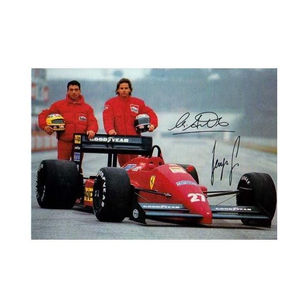 1987 Ｇ．ベルガー ＆ Ｍ．アルボレート スクーデリア・フェラーリ ファクトリーカード｜f1-revolution