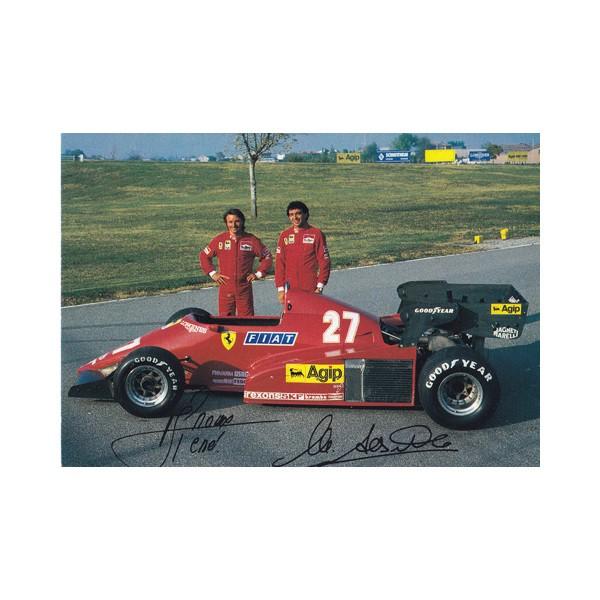1984 Ｍ．アルボレート&R．アルヌー スクーデリア・フェラーリ ファクトリーカード｜f1-revolution