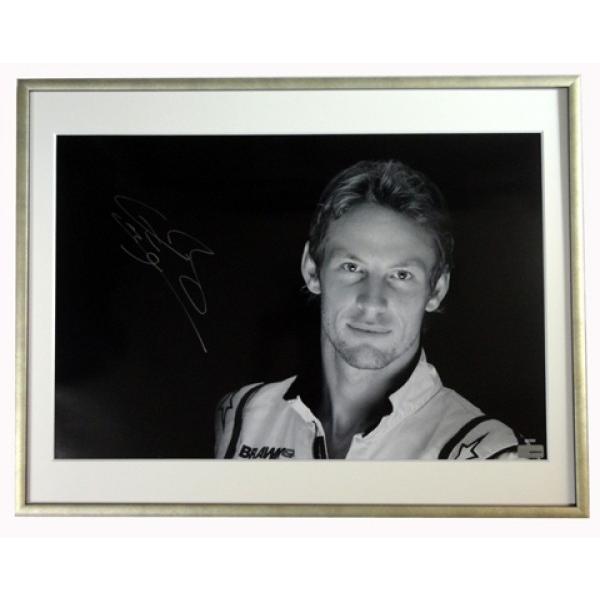 2009 ブラウンGP J・バトン 直筆サイン入フォト 2009 J．バトン ブラウンGP 直筆サイン入 限定フォト（額付） 2009