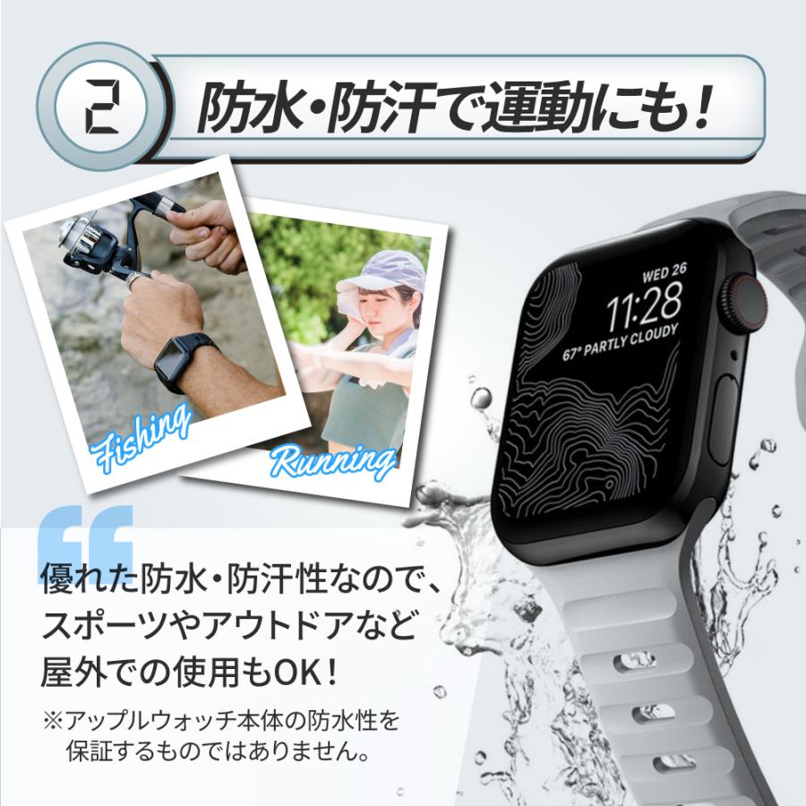 アップルウォッチ バンド Apple Watch ベルト 49 45 44 42 41 40 38 シリコン mm｜f301k｜04