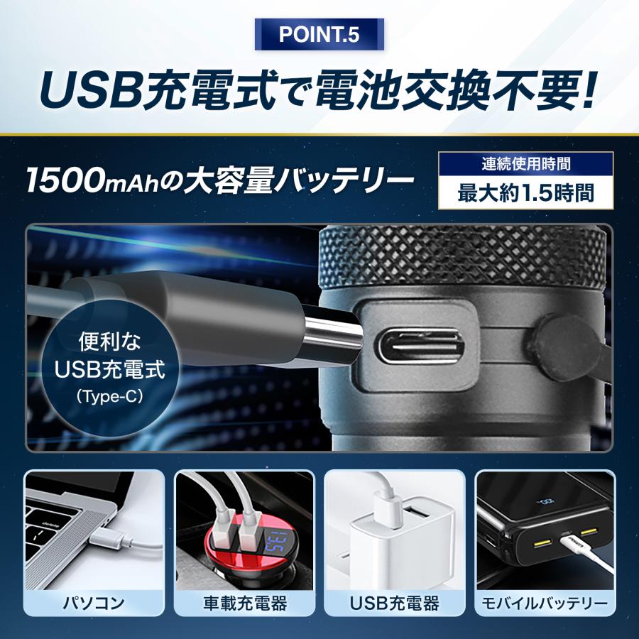 懐中電灯 LED 強力 ledライト 防災 軍用 超高輝度 小型 USB充電式 軽量 明るい ハンディライト ポイント利用 爆買 |  | 08