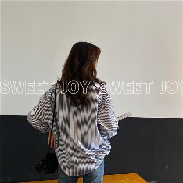 Babaghuri ストライプ柄長袖シャツ　美品♡ 22ss 良品 ババグーリ コットン ストライプ ロング ブラウス