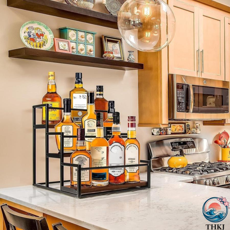 ZLGONRL 壁掛け式リキュールディスプレイワインバーキャビネット LEDライト付き リキュールボトルディスプレイシェルフサポート Amazon｜LEDライト付きお酒ラック、 ワインボトルの ...