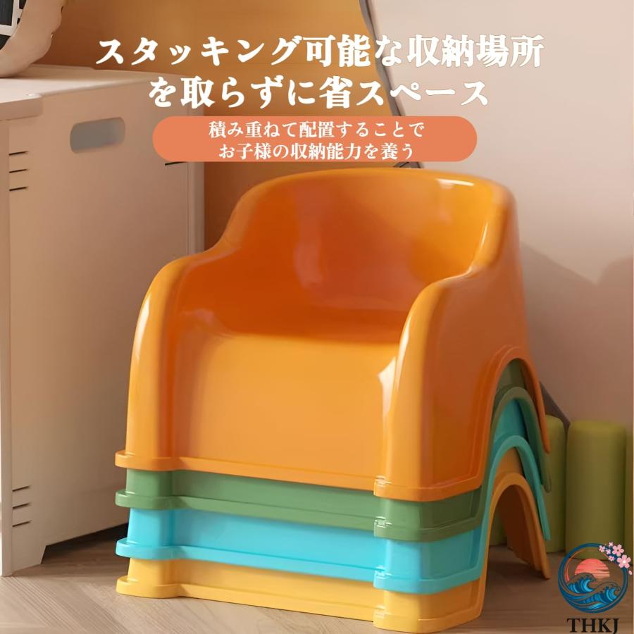 子供 チェア ロー 椅子 風呂 バスチェア プラスチック オレンジ 用 THKJ 積み重ね可能 プラスチック バス バス・洗面所用品