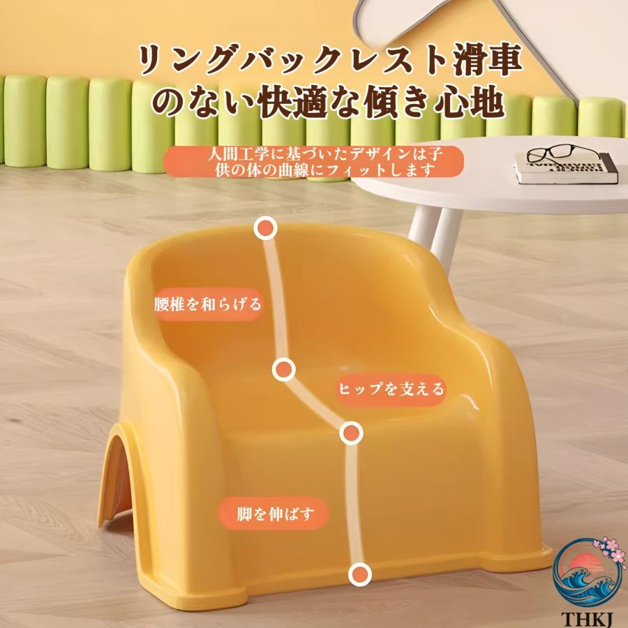 オレンジ プラスチック バスチェア 風呂 椅子 ロー チェア 子供 用 バス プラスチック 積み重ね可能 THKJ