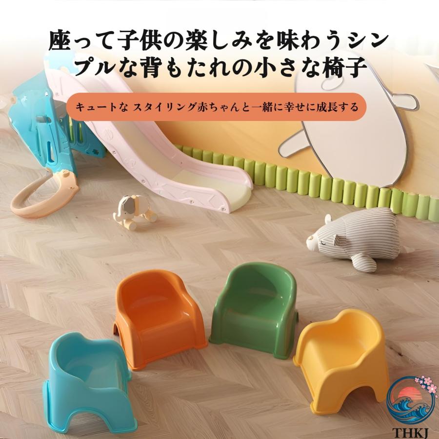 オレンジ プラスチック バスチェア 風呂 椅子 ロー チェア 子供 用 バス プラスチック 積み重ね可能 THKJ