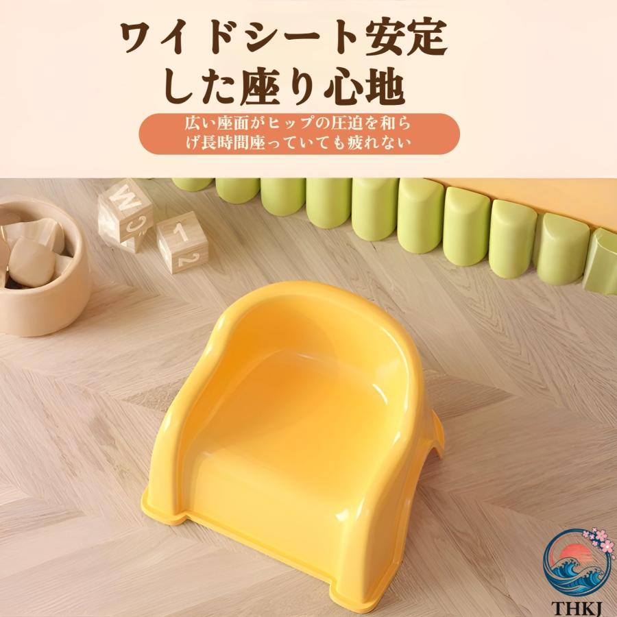 オレンジ プラスチック バスチェア 風呂 椅子 ロー チェア 子供 用 バス プラスチック 積み重ね可能 THKJ
