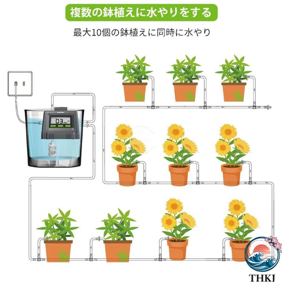 自動水やり機 自動散水機 散水タイマー 鉢植え自動水やり器 予約自動