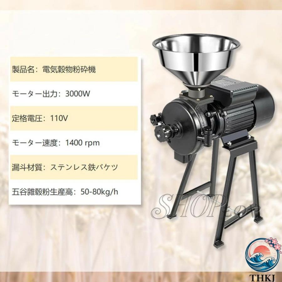 製粉機 粉砕機 電動粉末ミル 3000W 電気式小型豆挽き器 グルメスパイ