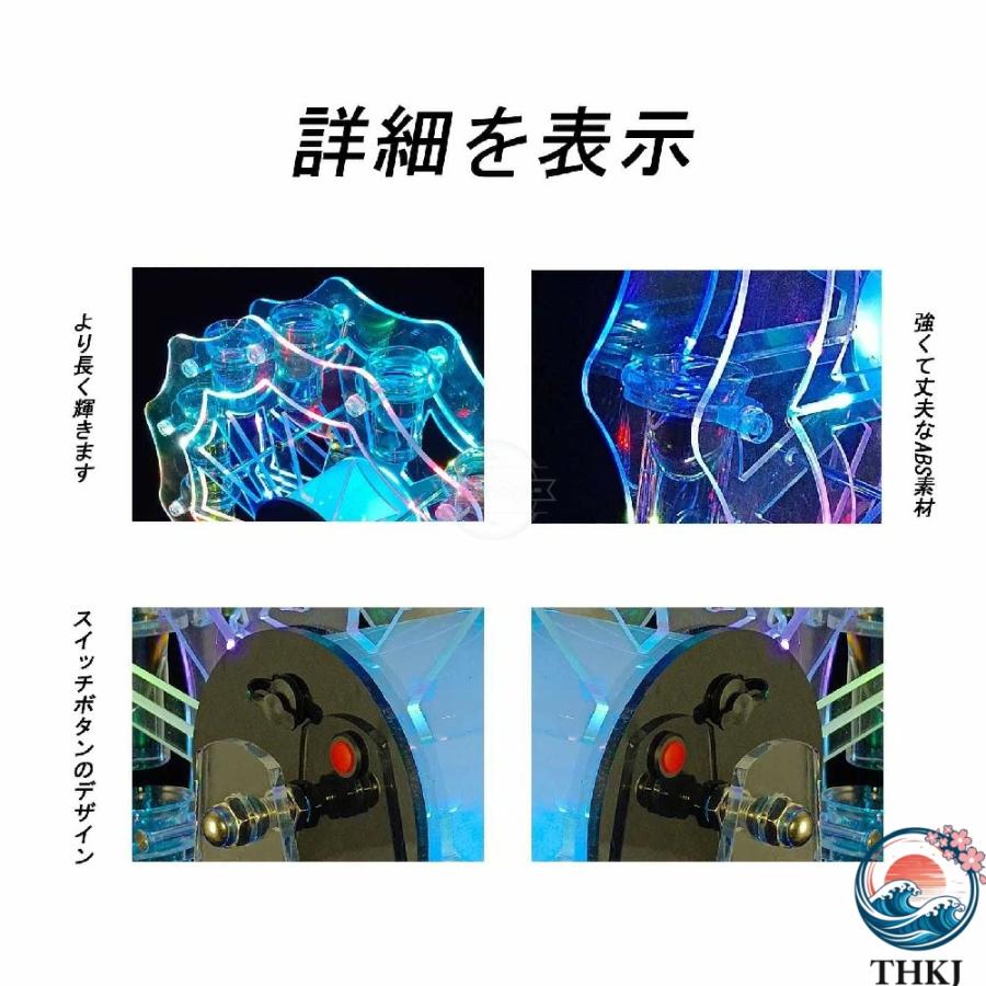 テキーラ観覧車LED酒ボトルの表示 棚 カクテルグラス12個付き 充電式 ショットグラス THKJ アクリルと金属ベース 操作 簡単 に適しておりワイングラス 家庭 ナ_5