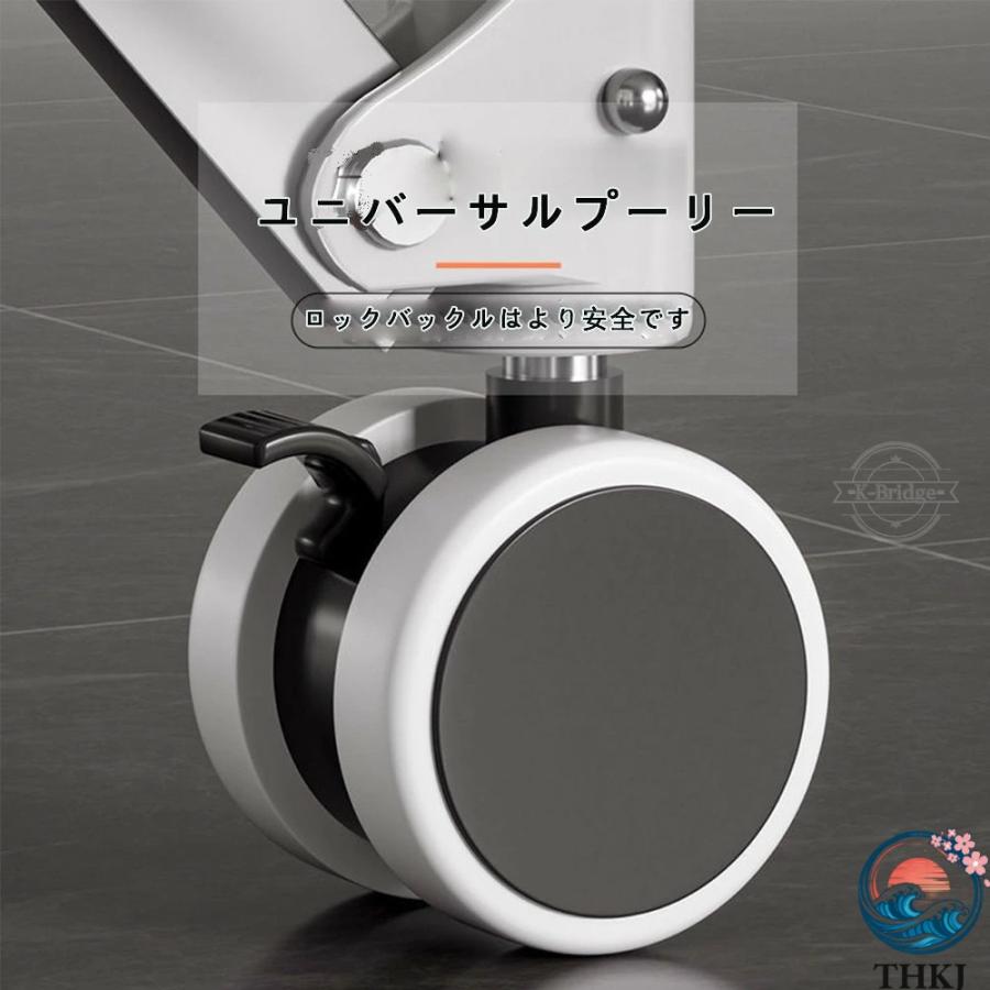 物干し ラック 伸縮式 折りたたみ式 ステンレス ものほしざお 耐久性 THKJ の室内物干し 省スペース 強力な耐荷重 物干しスタンド キャスター付 ステの画像